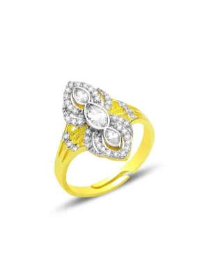 Soulmate Silver Gold Adjustable Ring