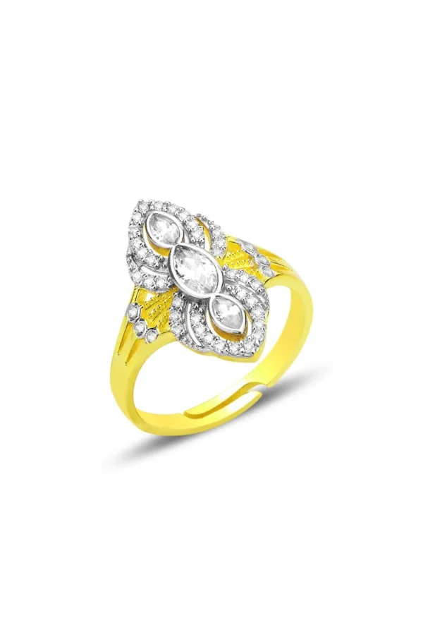 Soulmate Silver Gold Adjustable Ring
