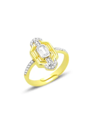 Summit Silver Gold Adjustable Ring