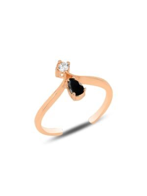 Beloved Multicolored Silver Gold Adjustable Ring