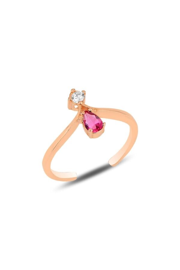 Beloved Multicolored Silver Gold Adjustable Ring