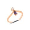 Beloved Multicolored Silver Gold Adjustable Ring