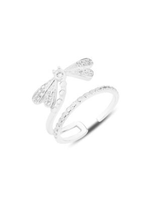 The Butterfly Silver Adjustable Rings