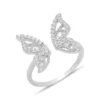 Butterfly Silver Adjustable Rings
