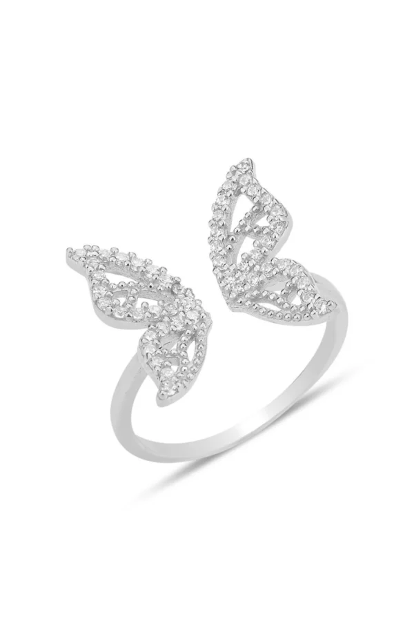 Butterfly Silver Adjustable Rings