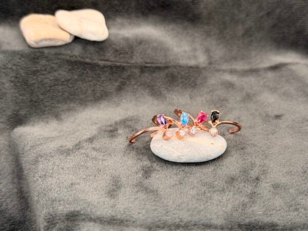 Beloved Multicolored Silver Gold Adjustable Ring