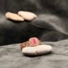 Pink Stone Bronze 925 Silver Ring