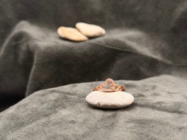 Heart-shaped Bronze 925 Silver Ring